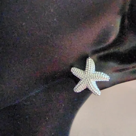 925 Sterling Starfish Stud Earrings -925 Sterling Silver,Summer Sunshine - Picture 2 of 6